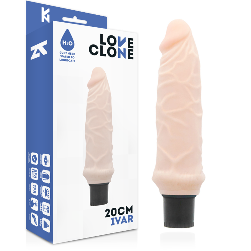 LOVECLONE - IVAR REALISTISCHE VIBRATOR ZELFSMERING 20 CM -O- 3.7 CM
