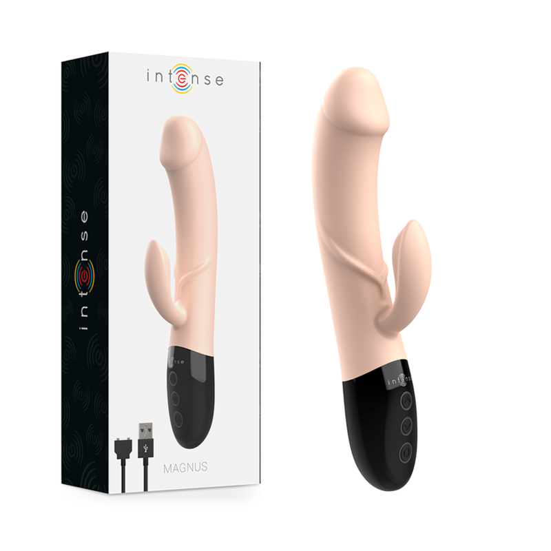INTENSE - MAGNUS OPLAADBARE DUBBELE NATUURLIJKE VIBRATOR