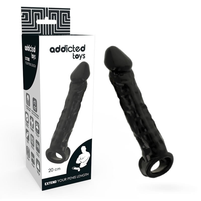 ADDICTED TOYS - ZWARTE PENISVERLENGER