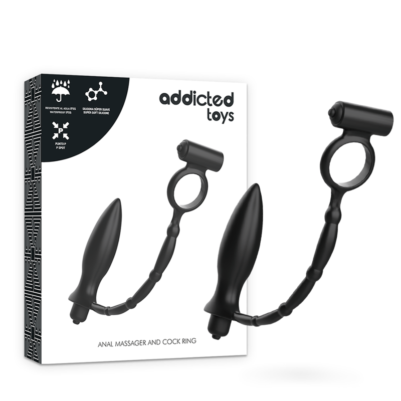 ADDICTED TOYS - ANAALPLUG MET VIBRERENDE RING