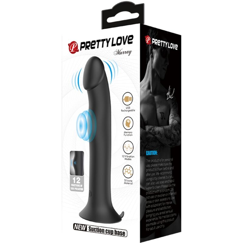 PRETTY LOVE - MURRAY BLACK CLITORALE VIBRATOR EN ZUIGGEREEDSCHAP