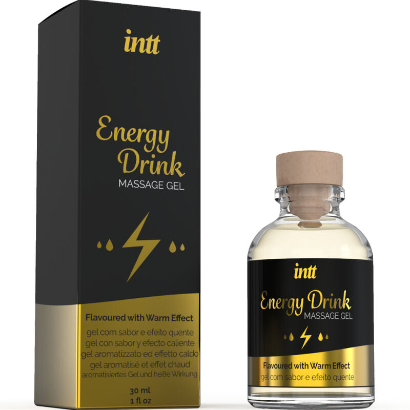 INTT MASSAGE &amp; ORALE SEX - MASSAGEGEL MET SMAAK VAN ENERGIEDRANK EN VERWARMEND EFFECT