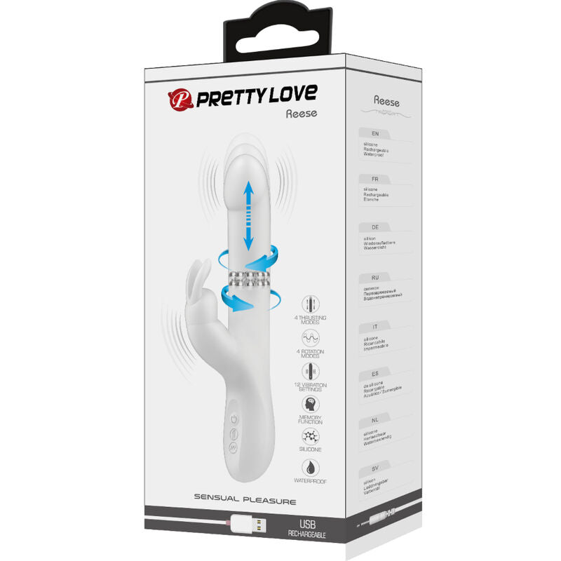 PRETTY LOVE - REESE ROTERENDE VIBRATOR ZILVER