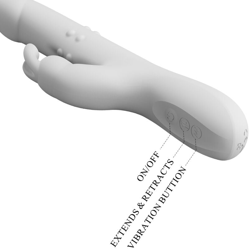 PRETTY LOVE - REESE ROTERENDE VIBRATOR ZILVER