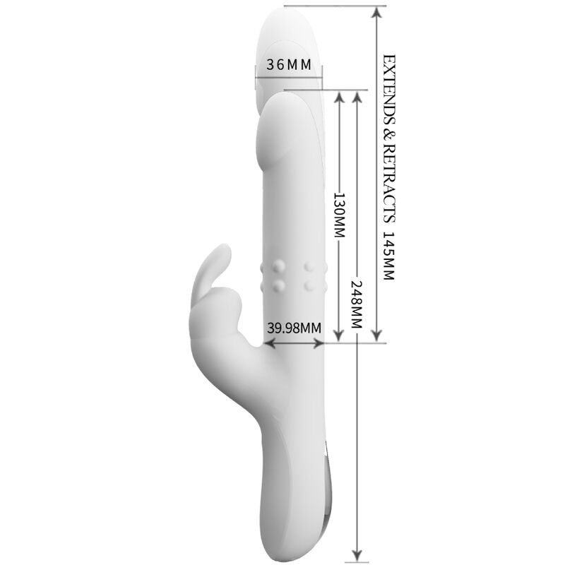 PRETTY LOVE - REESE ROTERENDE VIBRATOR ZILVER