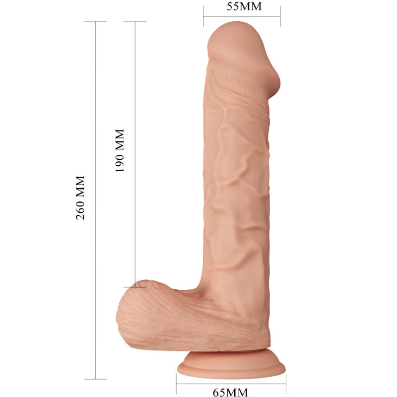 DANCE - PRACHTIGE ONTMOETING BERGRISI REALISTISCHE FLEXIBELE DILDO 26 CM NATUURLIJK