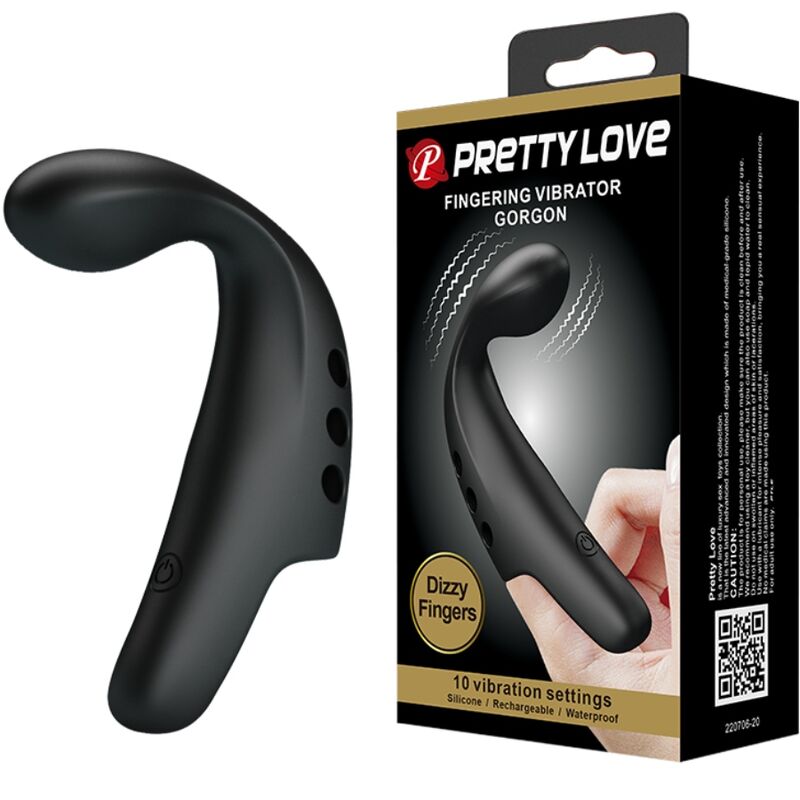 PRETTY LOVE - GORGON ZWARTE VIBRERENDE VINGERHOED