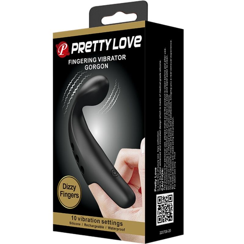 PRETTY LOVE - GORGON ZWARTE VIBRERENDE VINGERHOED
