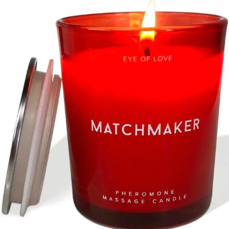 OOG VAN LIEFDE - MATCHMAKER RODE DIAMANTEN MASSAGEKAARS VOOR HAAR 150 ML