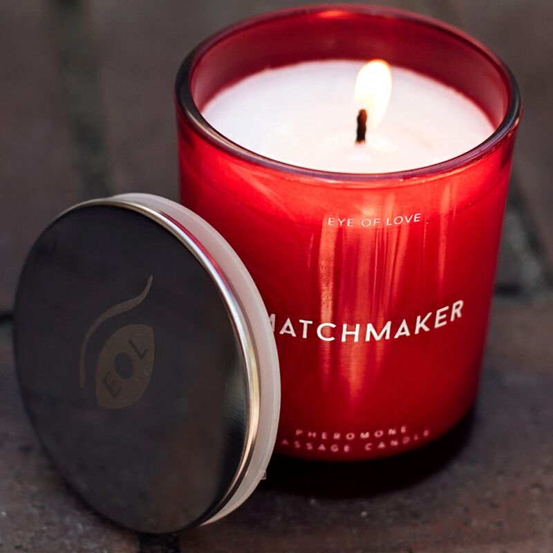 OOG VAN LIEFDE - MATCHMAKER RODE DIAMANTEN MASSAGEKAARS VOOR HAAR 150 ML