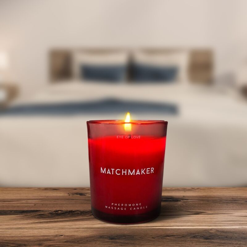 OOG VAN LIEFDE - MATCHMAKER RODE DIAMANTEN MASSAGEKAARS VOOR HAAR 150 ML