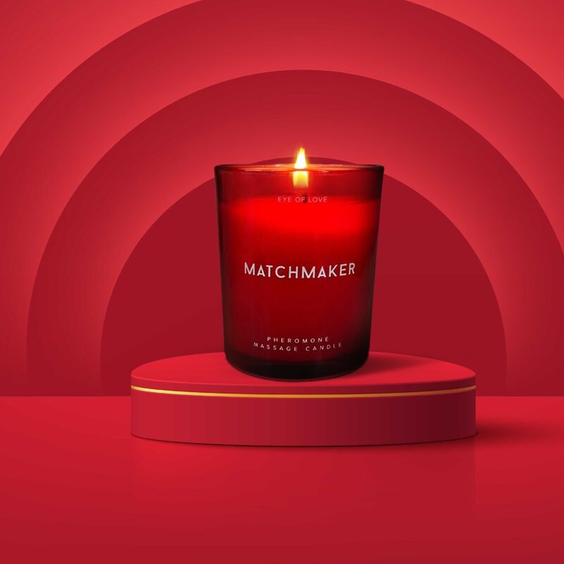 OOG VAN LIEFDE - MATCHMAKER RODE DIAMANTEN MASSAGEKAARS VOOR HAAR 150 ML