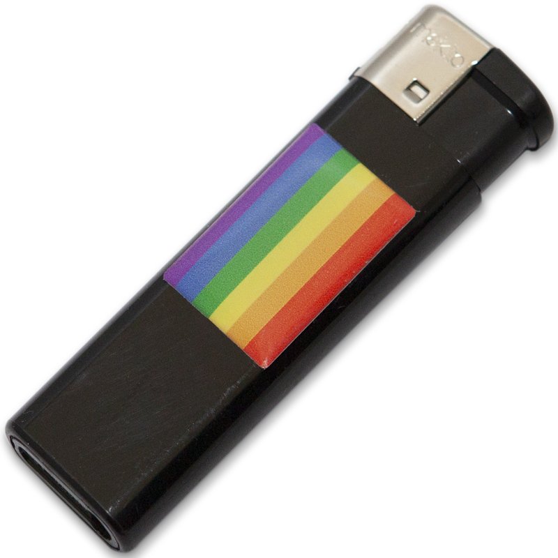 PRIDE - BLACK LIGHTER MET LGBT-VLAG