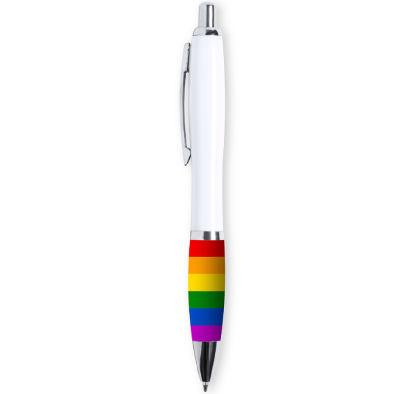 PRIDE - WITTE PEN MET LGBT-VLAG