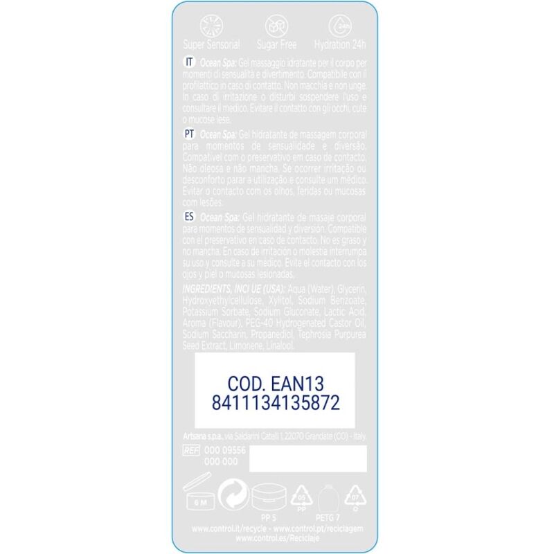 CONTROL - 2 IN 1 MASSAGE &amp; PLEZIER MIDDELLANDSE ZEE 200 ML