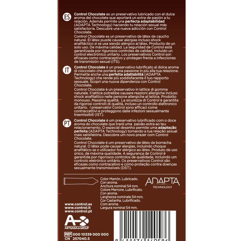 CONTROL - CHOCOLADE CONDOOMS 12 STUKS
