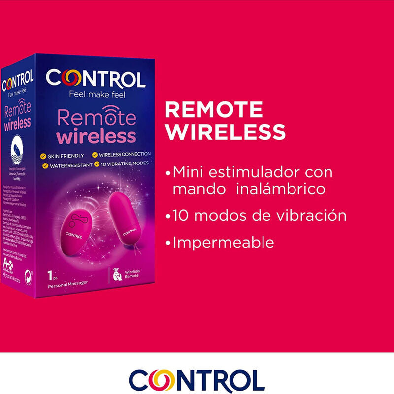 CONTROLE - PERSOONLIJKE MASSAGER DRAADLOZE AFSTANDSBEDIENING