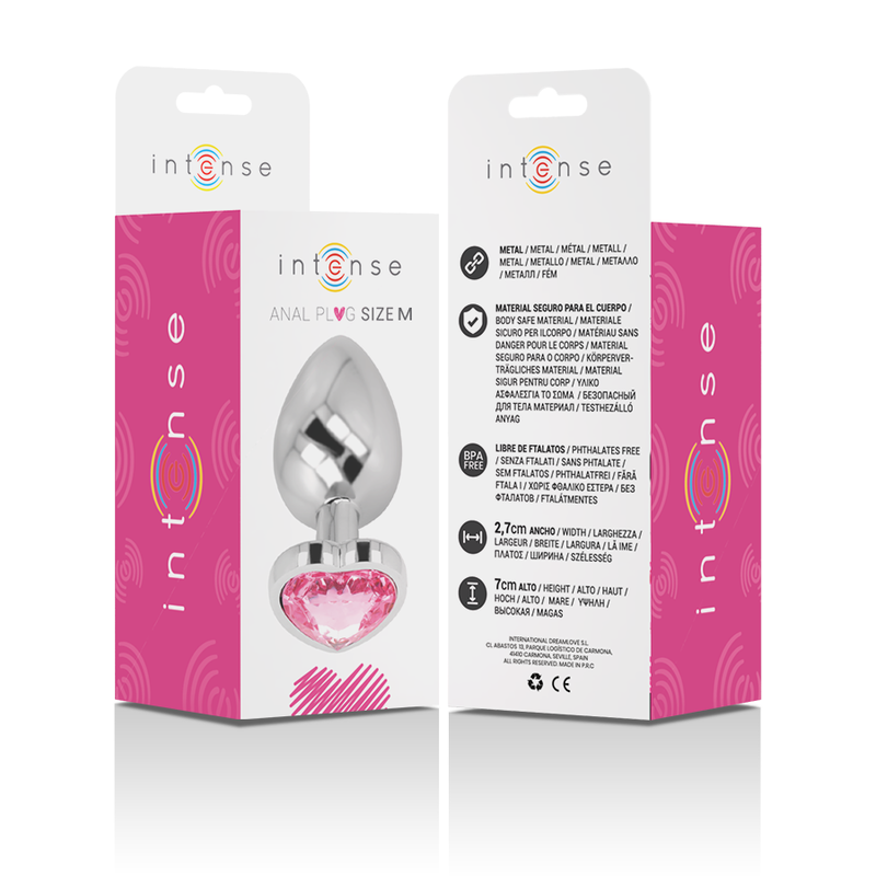 INTENSE - ANALE PLUG METAAL ALUMINIUM ROZE HART MAAT M