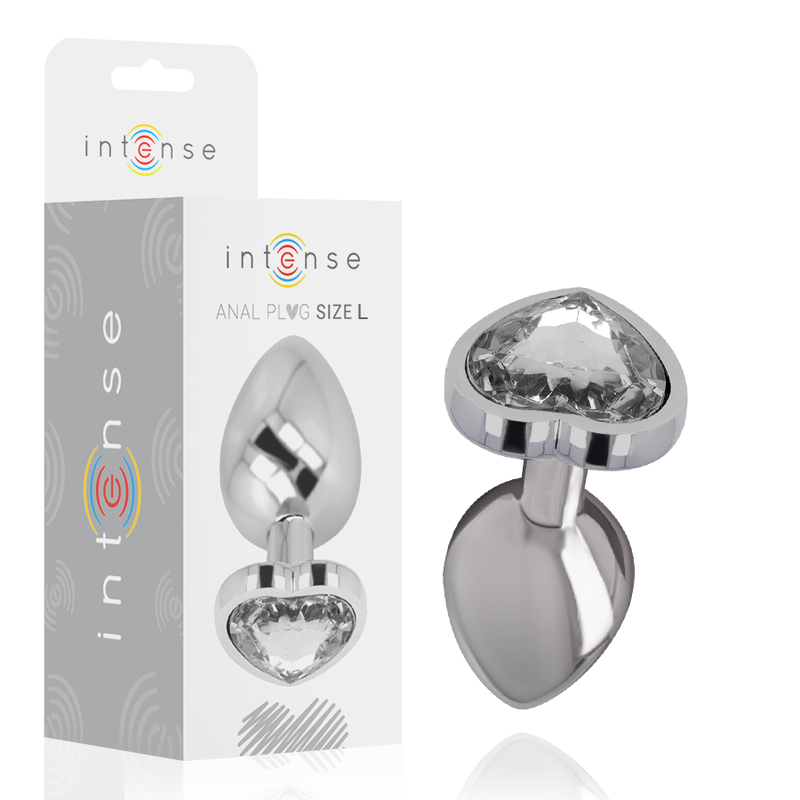 INTENSE - ANALE PLUG METAAL ALUMINIUM WIT HART MAAT L