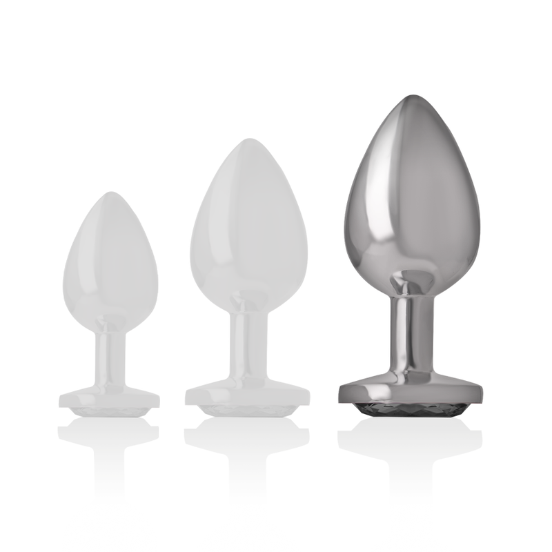 INTENSE - ANALE PLUG METAAL ALUMINIUM WIT HART MAAT L