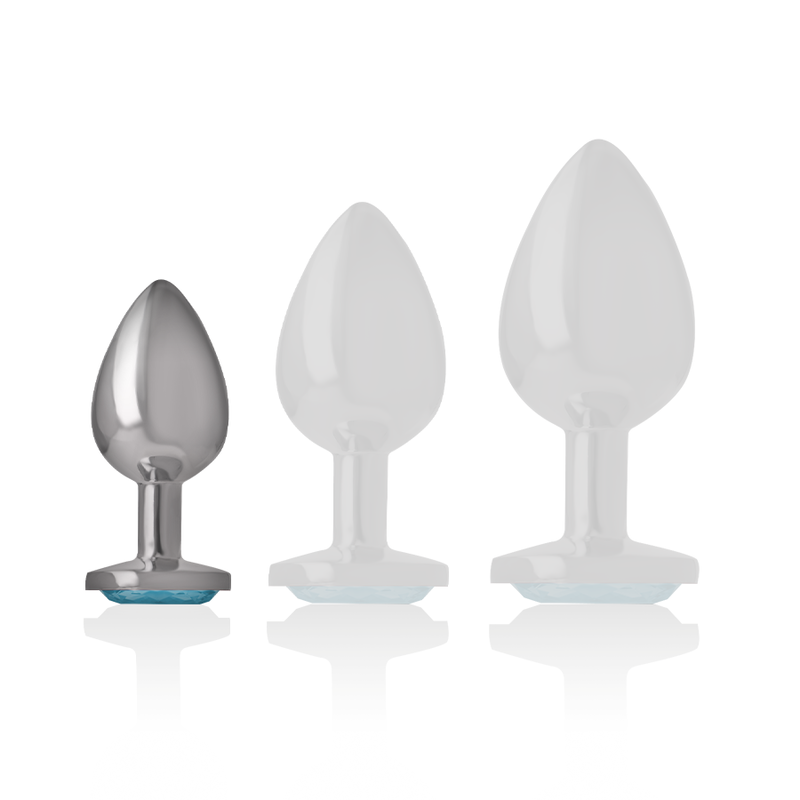 INTENSE - ANALE PLUG METAAL ALUMINIUM BLAUW HART MAAT S