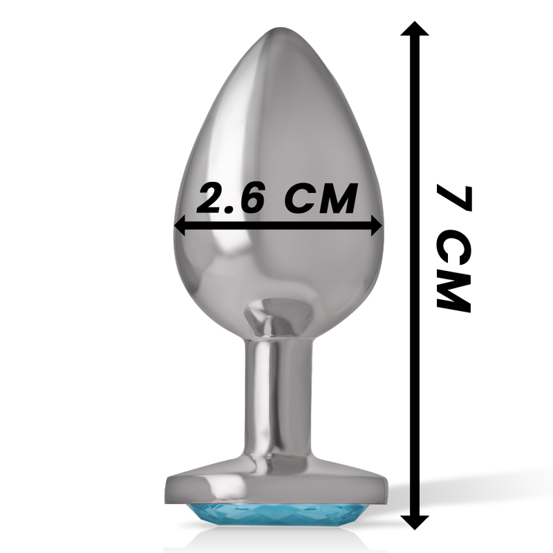 INTENSE - ANALE PLUG METAAL ALUMINIUM BLAUW HART MAAT S