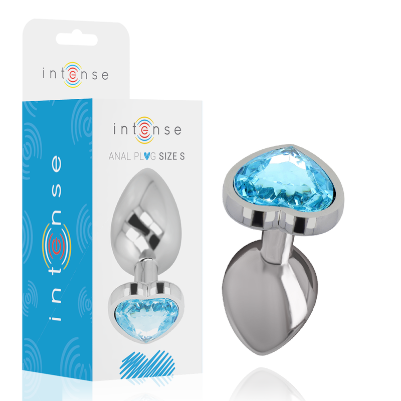 INTENSE - ANALE PLUG METAAL ALUMINIUM BLAUW HART MAAT S