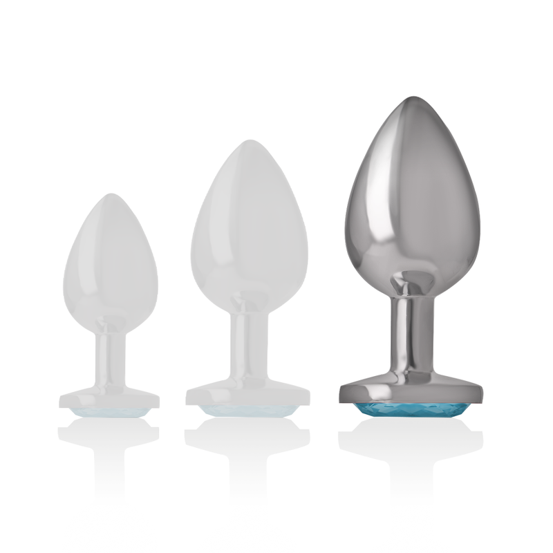 INTENSE - ANALE PLUG METAAL ALUMINIUM BLAUW HART MAAT L