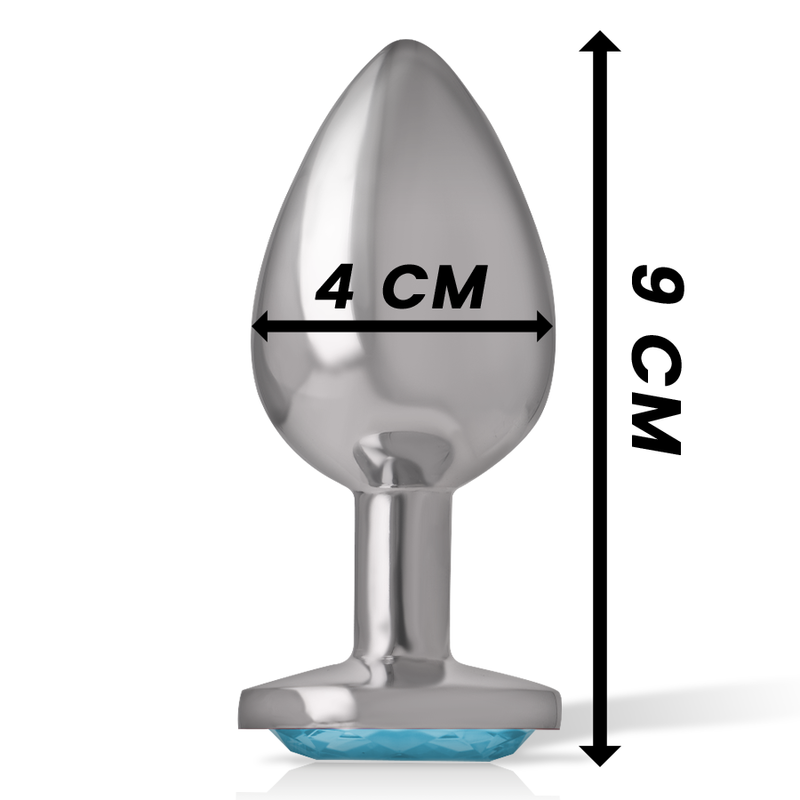 INTENSE - ANALE PLUG METAAL ALUMINIUM BLAUW HART MAAT L