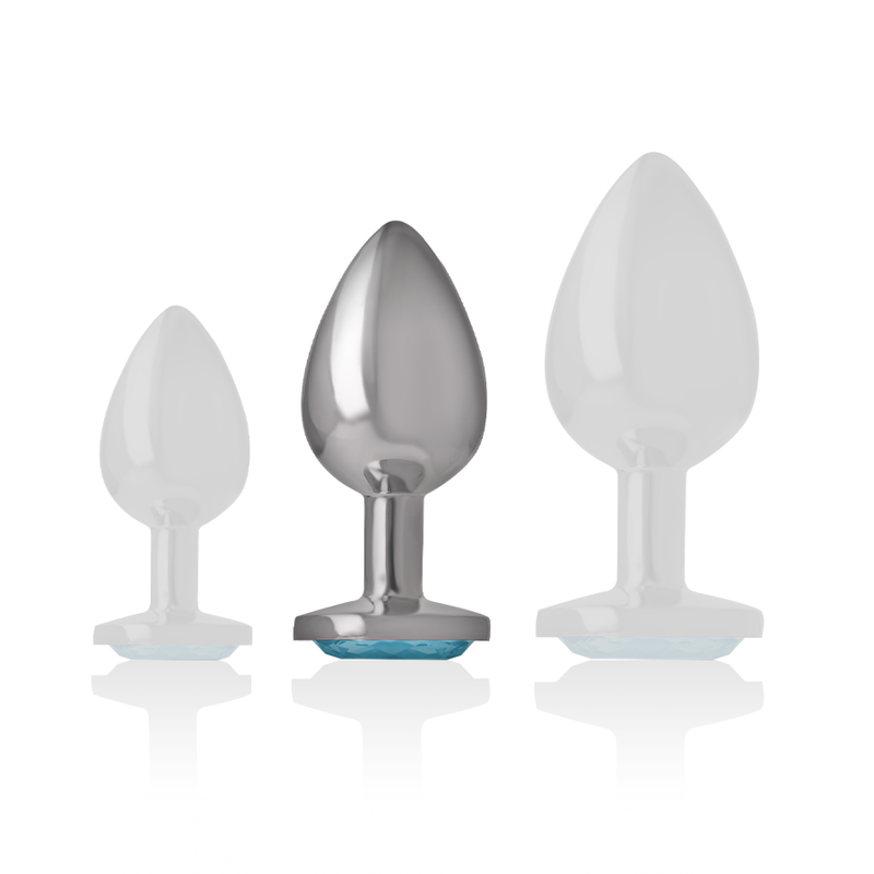 INTENSE - ANALE PLUG METAAL ALUMINIUM BLAUW HART MAAT M