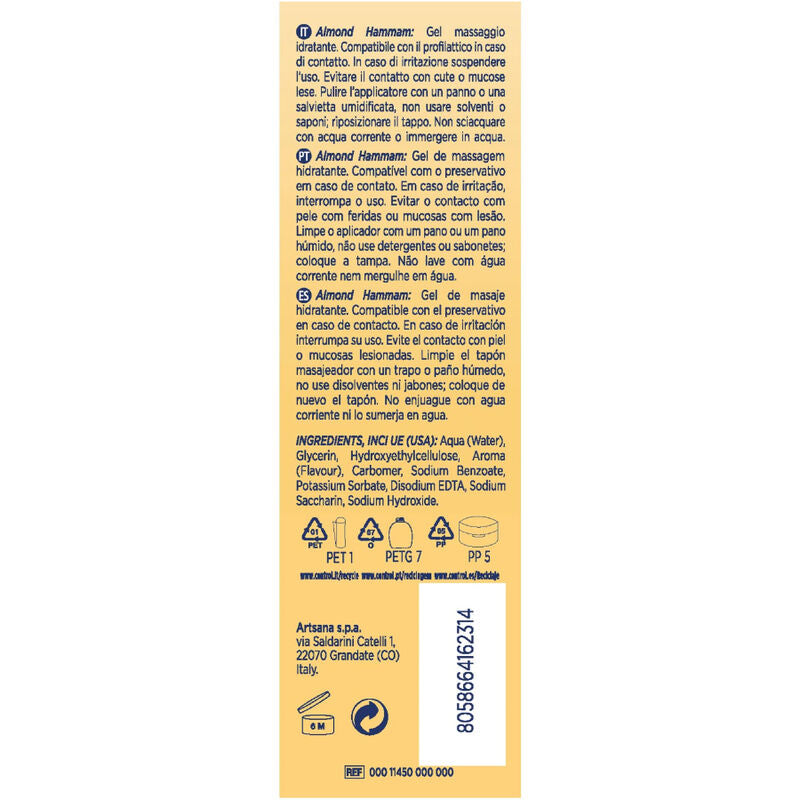 CONTROL - MASSAGEGEL 3 IN 1 AMANDELMELK 200 ML