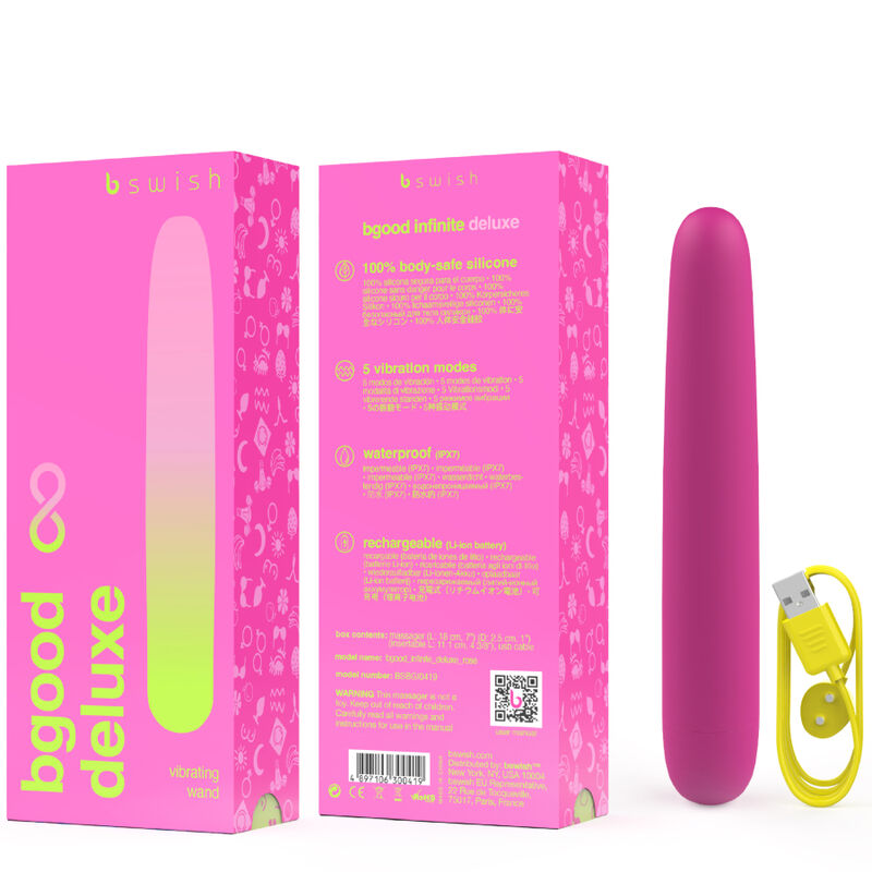 B SWISH - BGOOD INFINITE DELUXE OPLAADBARE ROZE SILICONEN VIBRATOR