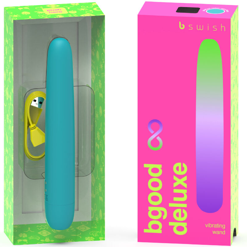 B SWISH - BGOOD INFINITE DELUXE OPLAADBARE VIBRATOR BLAUW SILICONEN