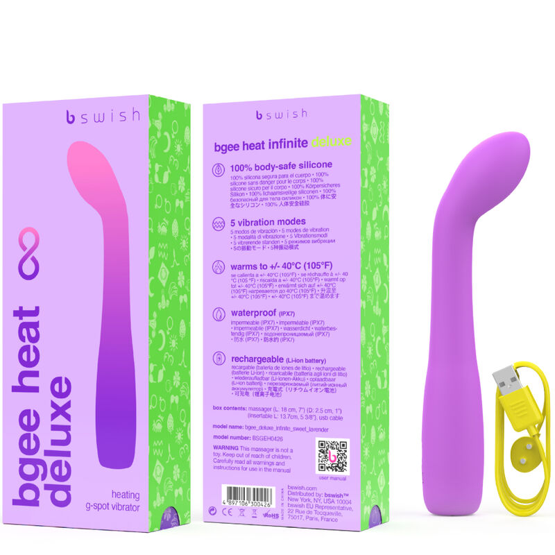 B SWISH - BGEE HEAT INFINITE DELUXE OPLAADBARE SILICONEN LAVENDEL VIBRATOR