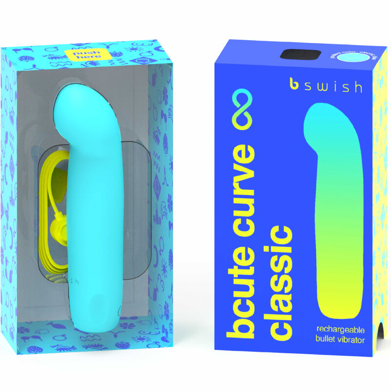 B SWISH - BCUTE CURVE INFINITE CLASSIC OPLAADBARE VIBRATOR BLAUW SILICONEN