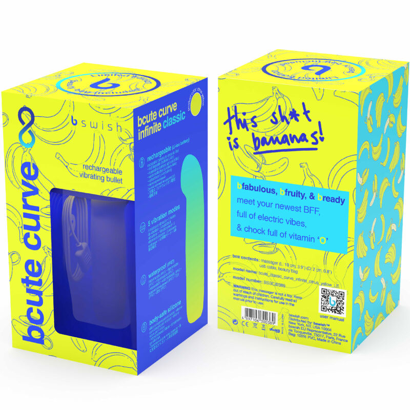 B SWISH - BCUTE CURVE INFINITE CLASSIC LIMITED EDITION OPLAADBARE SILICONEN VIBRATOR GEEL