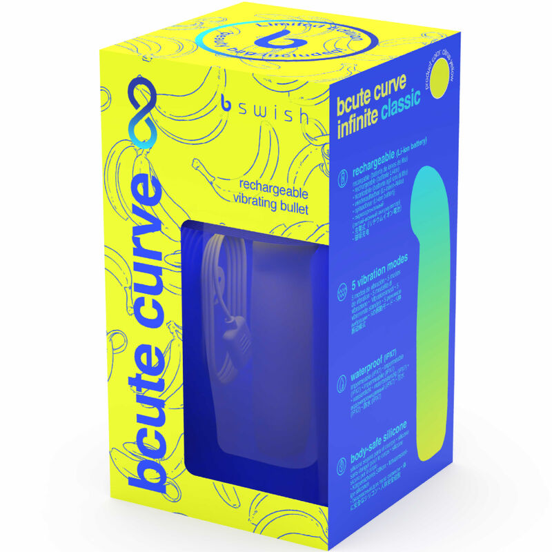 B SWISH - BCUTE CURVE INFINITE CLASSIC LIMITED EDITION OPLAADBARE SILICONEN VIBRATOR GEEL