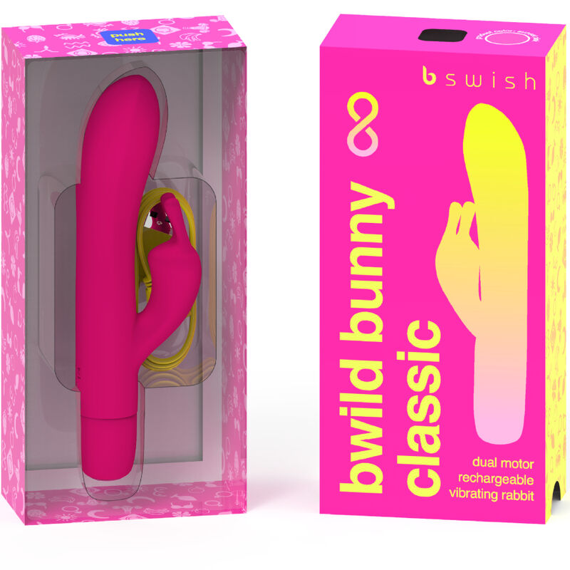 B SWISH - BWILD BUNNY INFINITE CLASSIC OPLAADBARE VIBRATOR ROZE SILICONEN