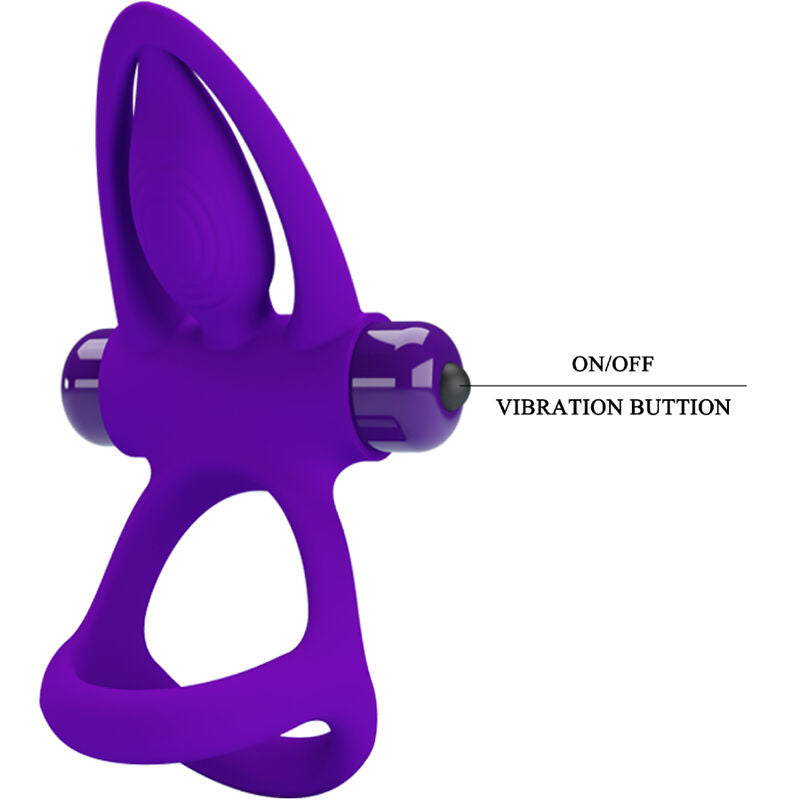 PRETTY LOVE - VIBRERENDE RING 10 VIBRATIES SILICONEN VIOLET