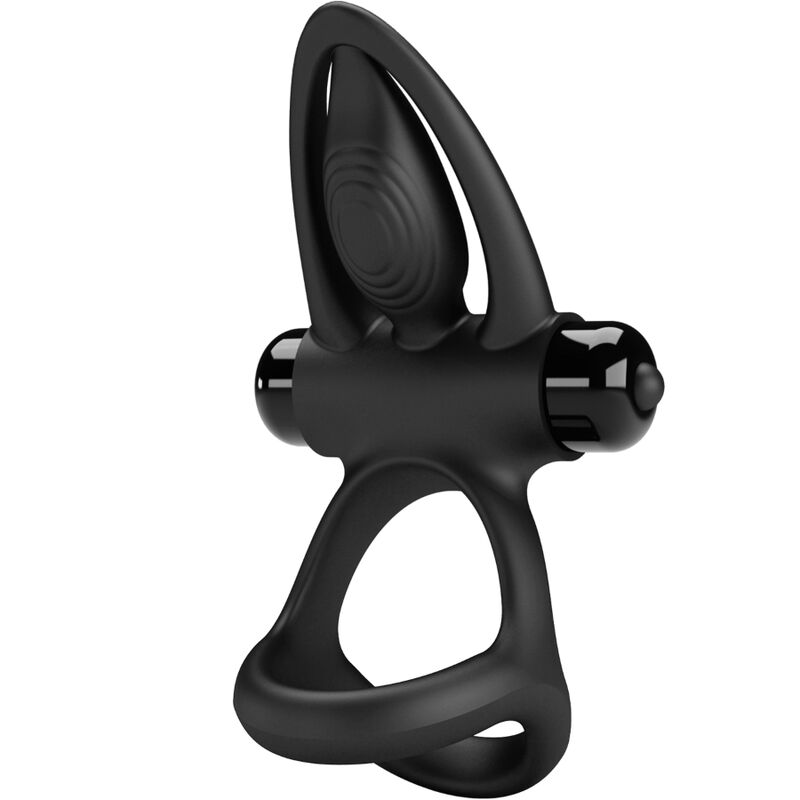 PRETTY LOVE - VIBRATIERING 10 VIBRATIES SILICONEN ZWART