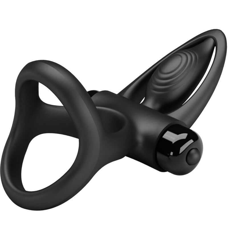 PRETTY LOVE - VIBRATIERING 10 VIBRATIES SILICONEN ZWART
