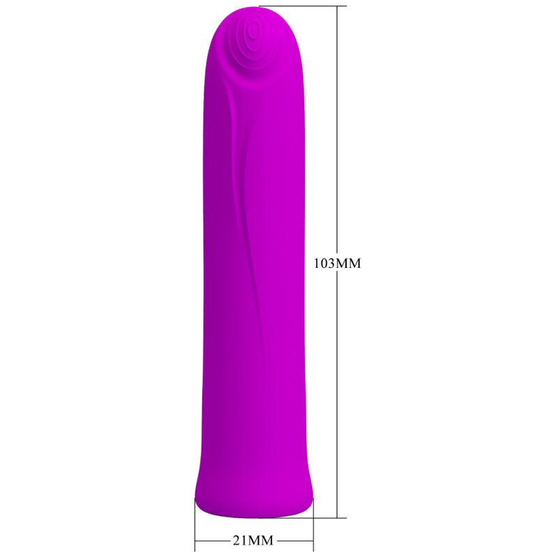 PRETTY LOVE - CURTIS MINI VIBRATOR SUPER POWER 12 VIBRATIES SILICONEN VIOLET