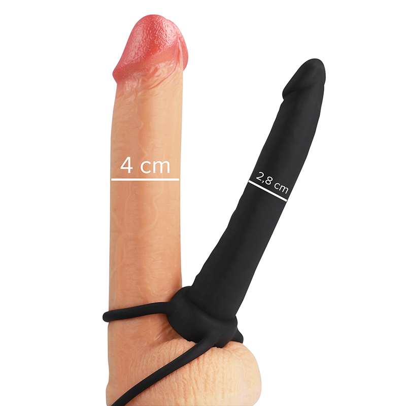 MYTHOLOGIE - COBI ONYX ACCOMMODATOR DUBBELE PENETRATIE SILICONEN HARNAS