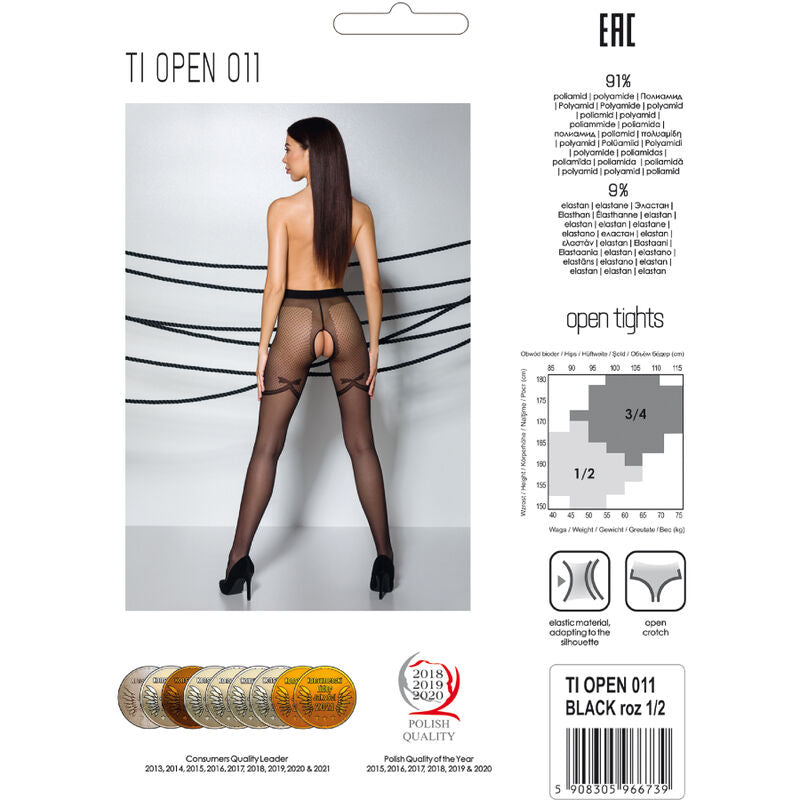 PASSIE - TIOPEN 011 ZWARTE PANTY 1/2 20 DEN