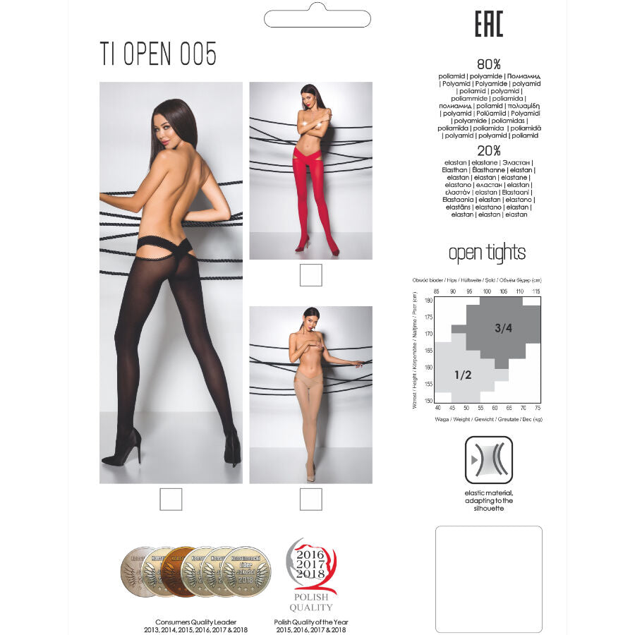 PASSIE - TIOPEN 005 ZWARTE PANTY 1/2 60 DEN
