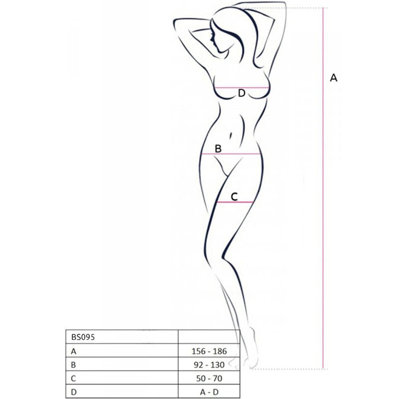PASSIE - BS095 BODYSTOCKING ZWART ONE SIZE