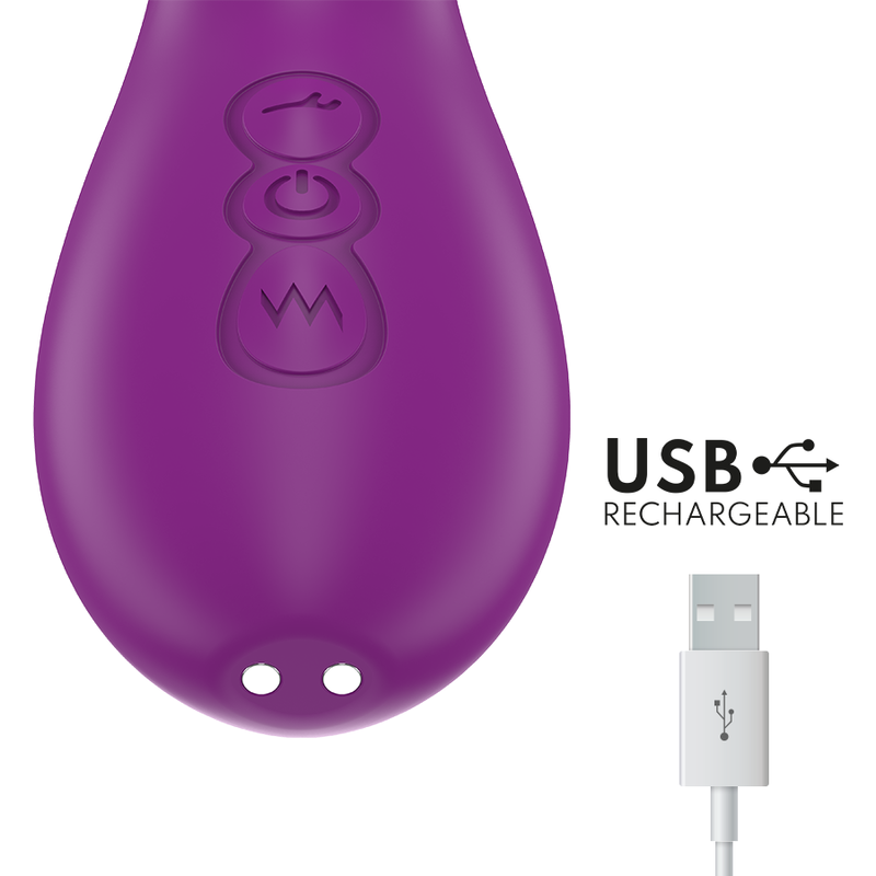 INTENSE - APOLLO OPLAADBARE MULTIFUNCTIONELE VIBRATOR 7 VIBRATIES MET ZWAAIENDE TONG PAARS