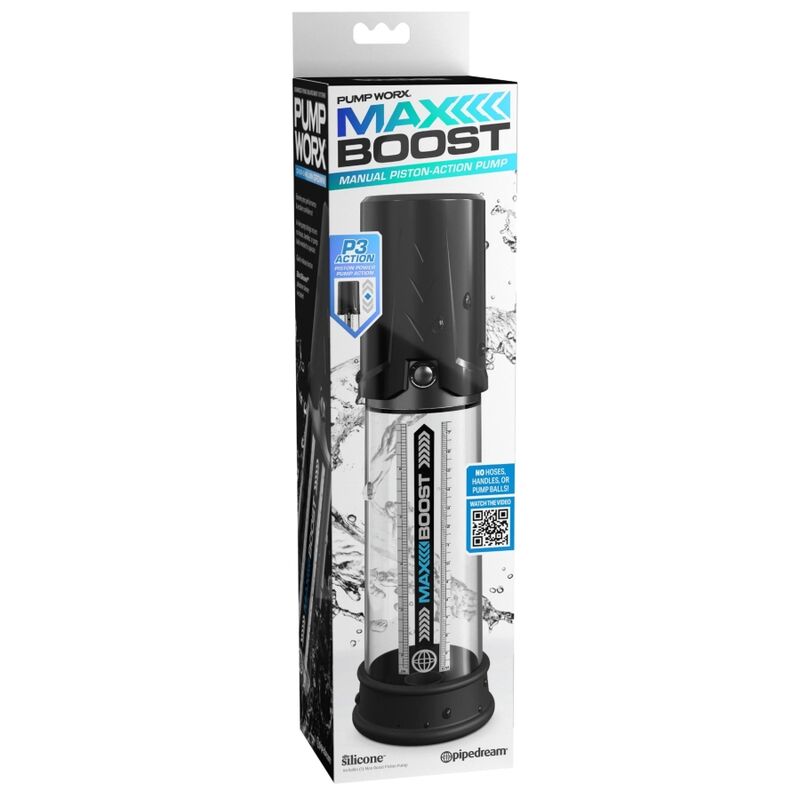 PUMP WORX - MAX BOOST ZWARTE ERECTIEPOMP