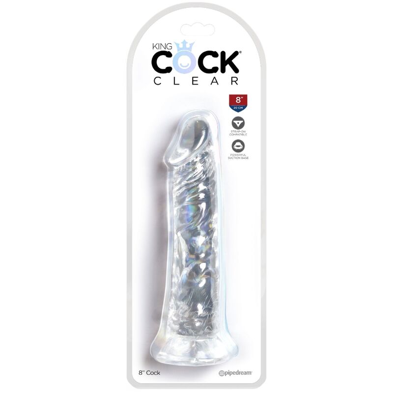 KING COCK - HELDERE REALISTISCHE PENIS 19,7 CM TRANSPARANT
