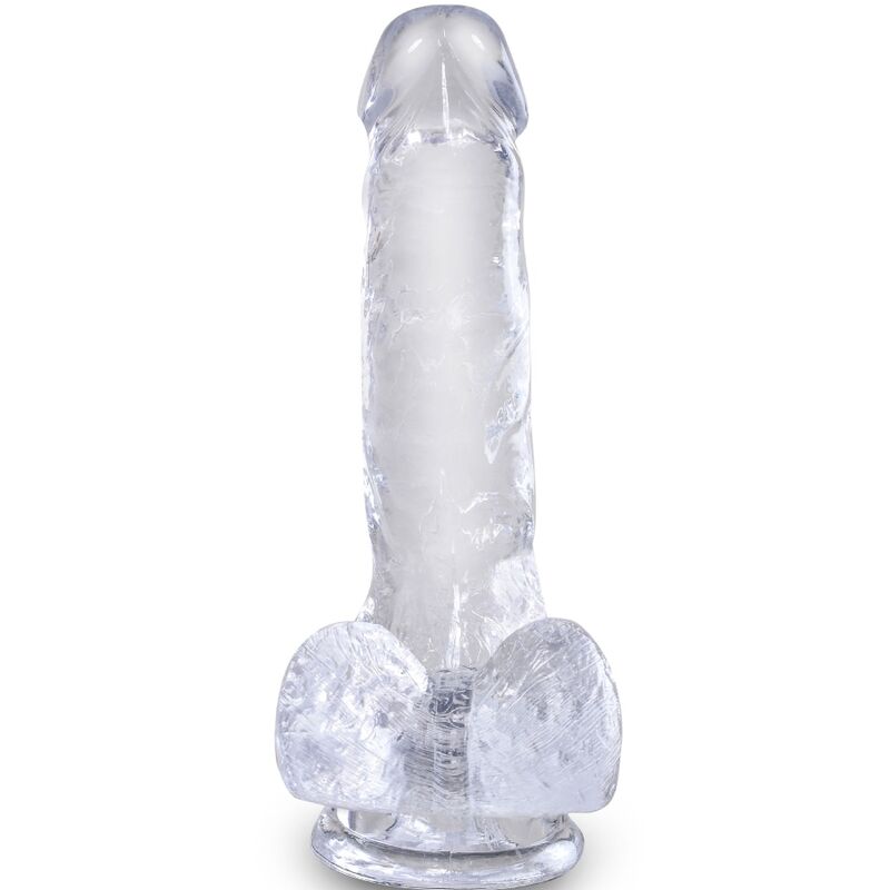 KING COCK - HELDERE REALISTISCHE PENIS MET TESTIKELEN 13,5 CM TRANSPARANT